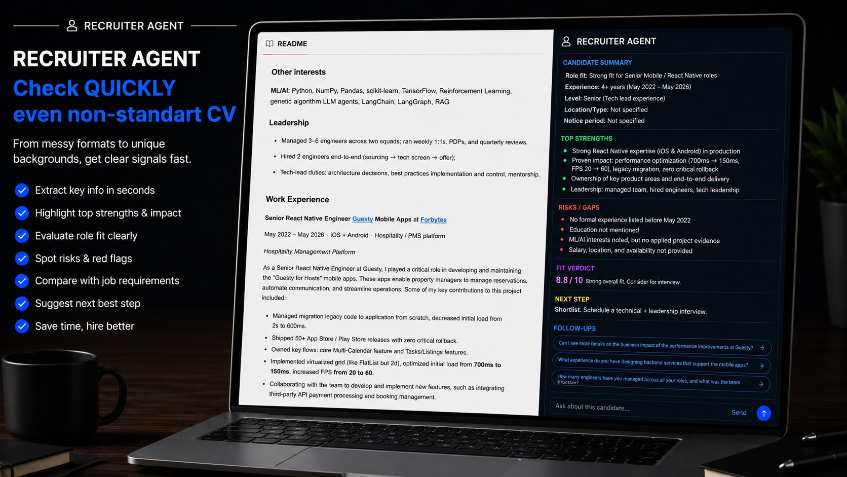 Recruiter screenshot